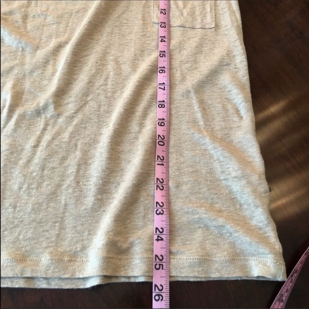 J.Crew Linen V-Neck Metallic Foil Shimmer Tee, EUC